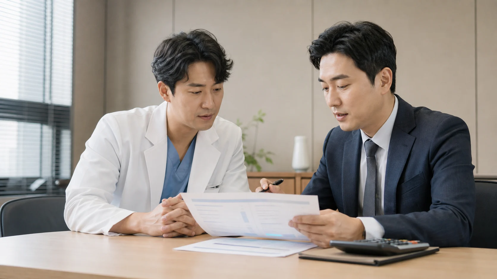 한의원 개원 견적 비교 관련 견적과 공간을 비교하는 모습